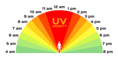 1日の紫外線量の変化