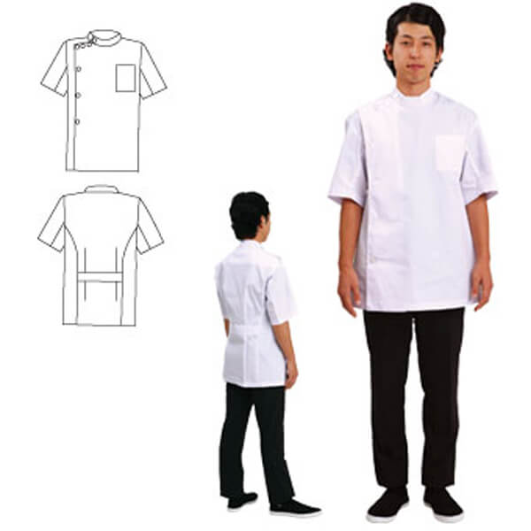 シロタ 507 ハーフコート ホワイト 男子用 M